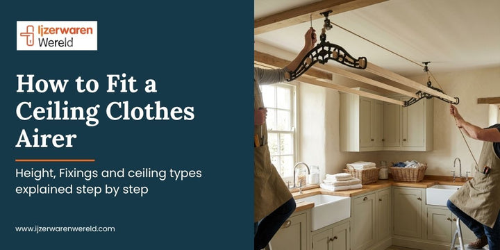 How to Fit a Ceiling Clothes Airer: Height, Fixings & Ceiling Types