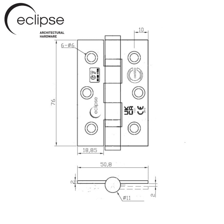 Fire Rated Ball Bearing Door Hinge Grade 7