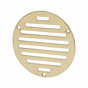 Polished Brass Slotted Air Vent 102mm Circular.
