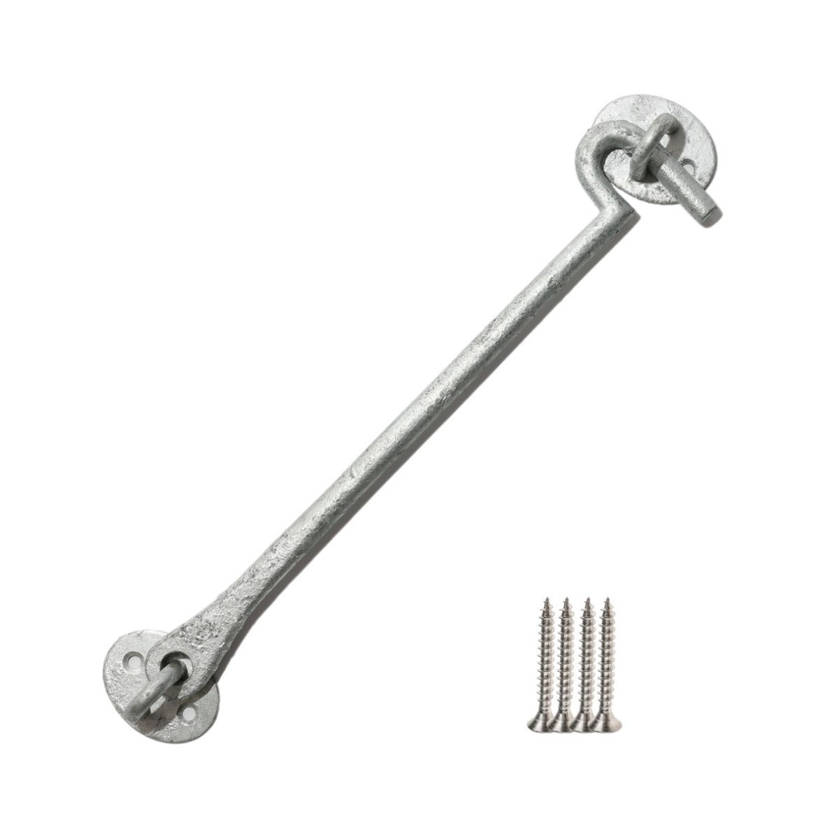 10inch Plain Cast Iron Cabin Hook Galvanised.