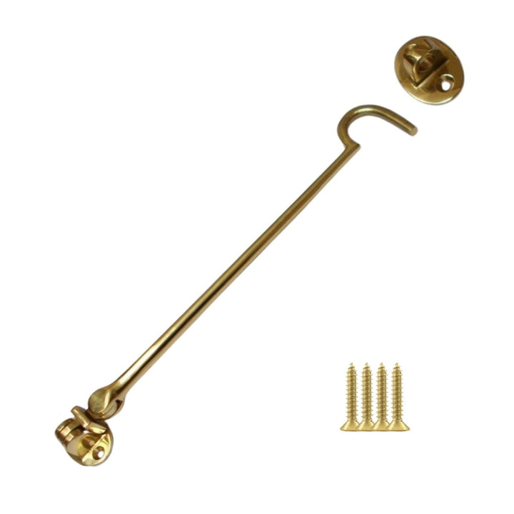 10inch Plain Polished Brass Cabin Hook.