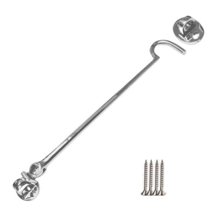 10inch Plain Satin Chrome Cabin Hook.