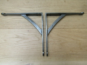 Pair Of Cast Iron Penny End Shelf Brackets 10inch.