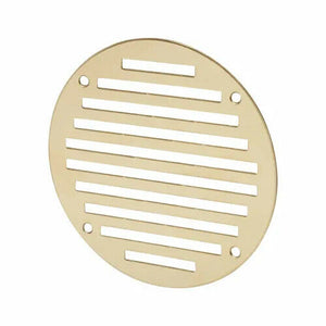 Polished Brass Slotted Air Vent 127mm Circular.