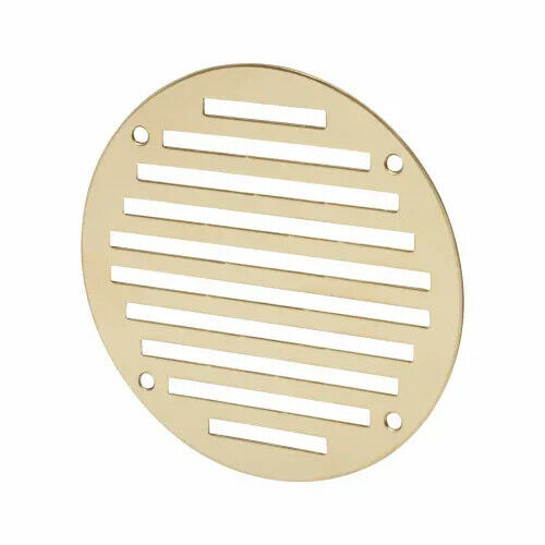 Polished Brass Slotted Air Vent 127mm Circular.