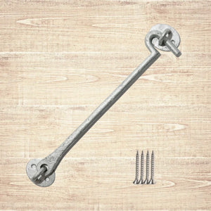 12inch Plain Cast Iron Cabin Hook Galvanised.