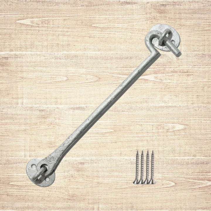 12inch Plain Cast Iron Cabin Hook Galvanised.