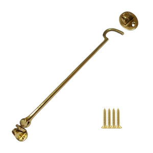 12inch Plain Polished Brass Cabin Hook.