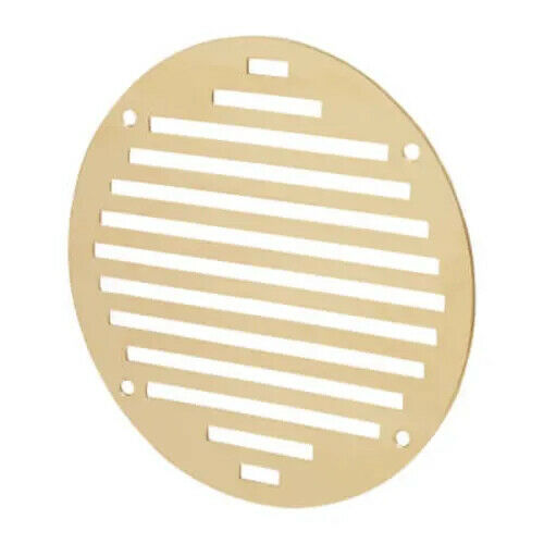 Polished Brass Slotted Air Vent 152mm Circular.