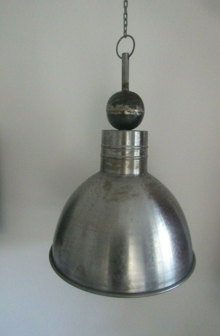 16inch Round Ball Dome Pendant Light Shade Antique Rustic Steel.