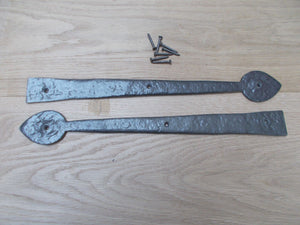 Pair of Hinge fronts Antique Iron 18inch Arrow Head.