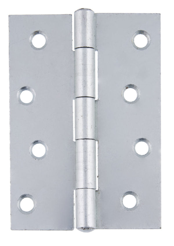 1838 Pattern Fixed Pin Butt Door Hinge 100mm Zinc Plated Steel