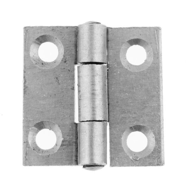 1838 Pattern Fixed Pin Butt Door Hinge 100mm Satin Chrome Steel