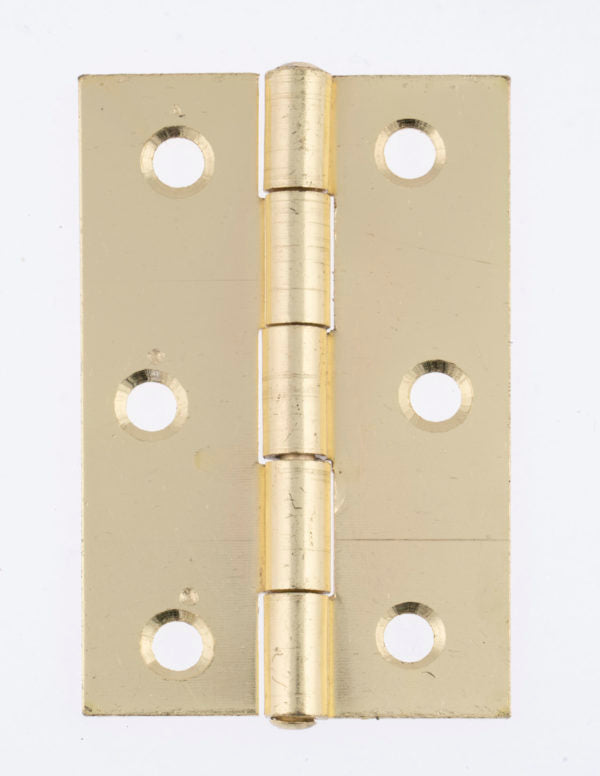 1838 Pattern Fixed Pin Butt Door Hinge 100mm Electro Brass Plated Steel
