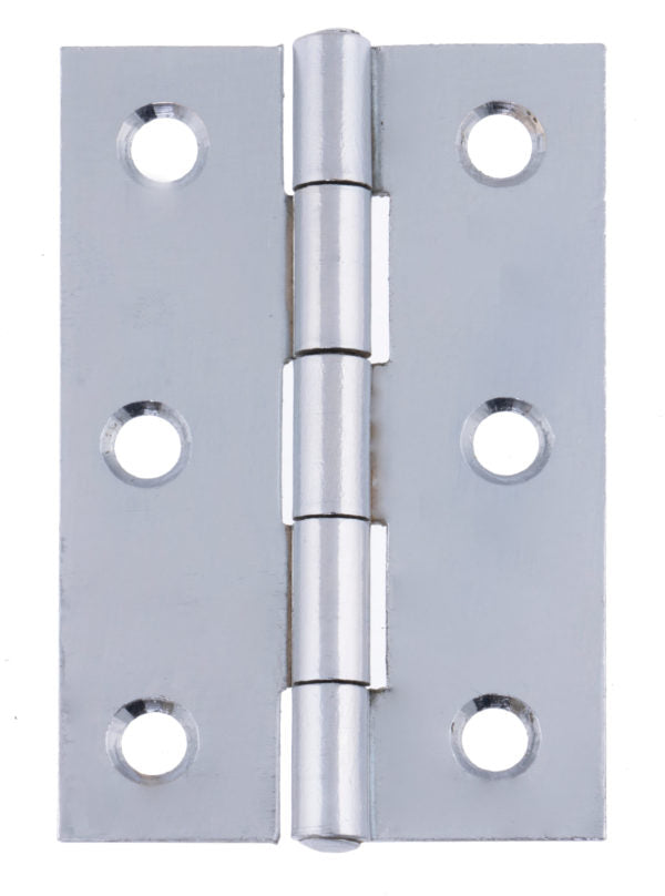 1838 Pattern Fixed Pin Butt Door Hinge 100mm Polished Chrome Steel