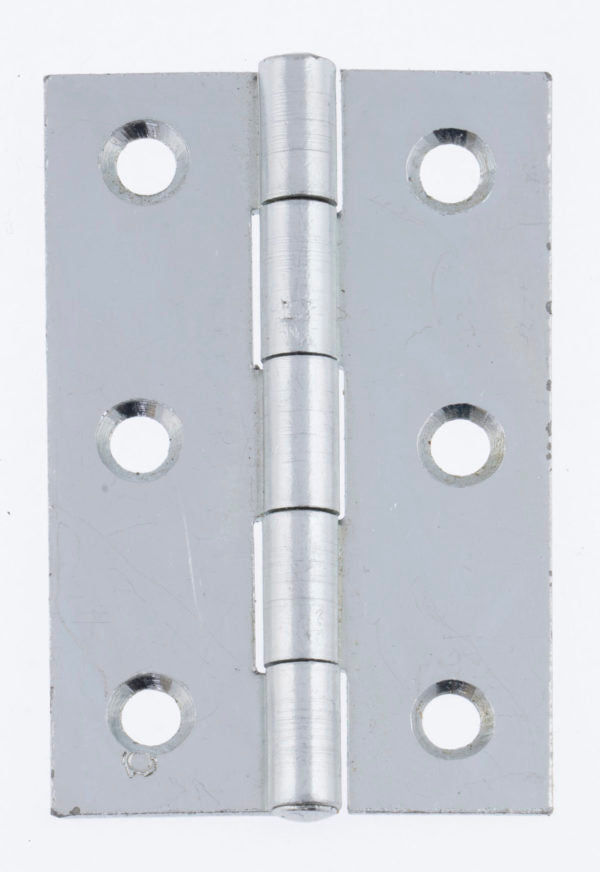 1838 Pattern Fixed Pin Butt Door Hinge 100mm Zinc Plated Steel