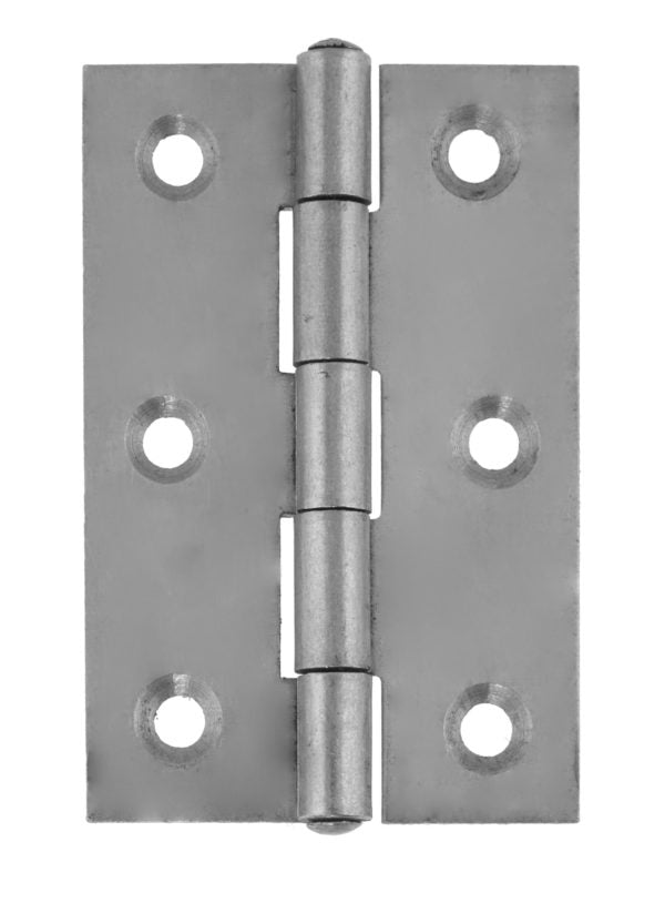 1838 Pattern Fixed Pin Butt Door Hinge 100mm Satin Chrome Steel