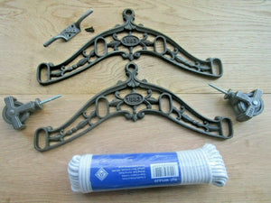 4 Lath 1883 Embossed Antique Iron Clothes Airer Kit Only.