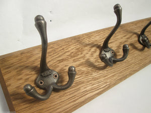 Large 1883 3 Hook Coat Rail 38cm.