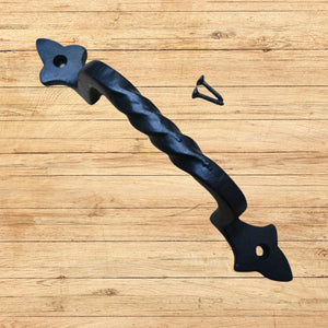 190mm Twisted Cabinet Pull Handle Black Antique
