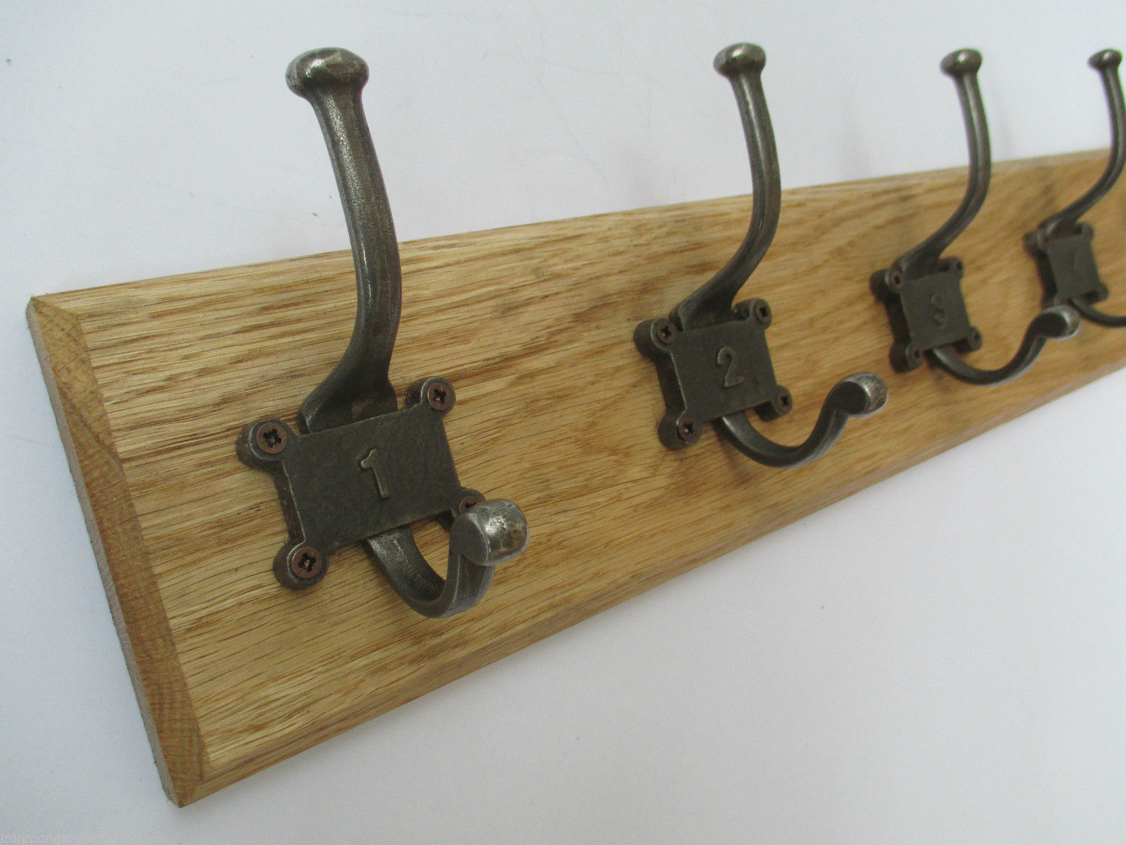 Retro Numbered 1-5 5 Hook Coat Rail 58cm.