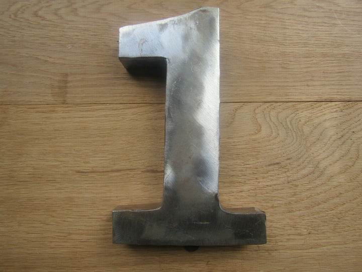 8inch Large Rustic Steel Number 1 Sign.