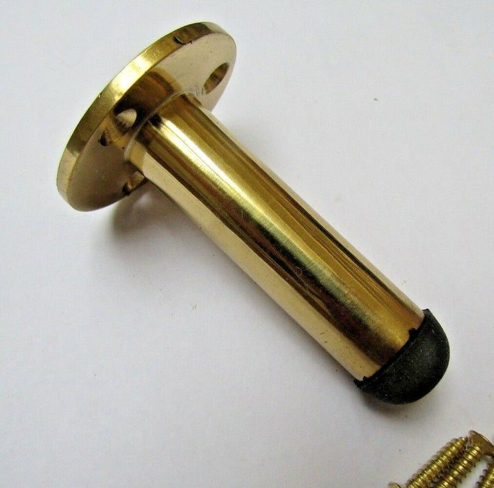Door Stopper 2.5inch Pipe Polished Brass.