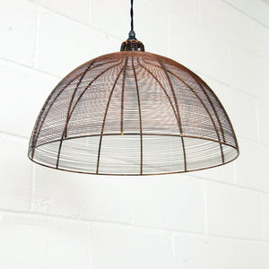 Large 20 inch Metal Wire light shade Antique Copper.