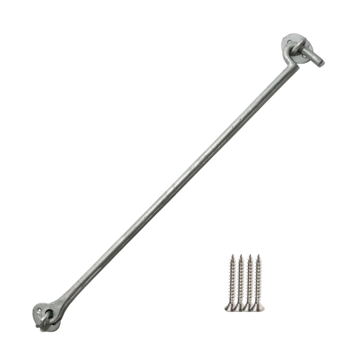 Ironmongery World Plain Cast Iron Metal Cabin Hook Galvanised 20inch.