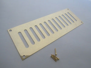 Polished Brass Slotted Air Vent 229mm x 76mm.