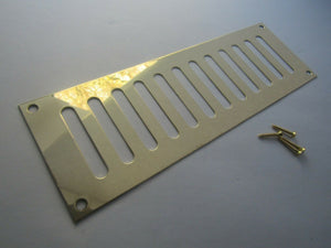 Polished Brass Slotted Air Vent 242mm x 89mm.