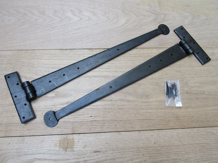 Pair of 24inch Penny end hinges Black Wax.