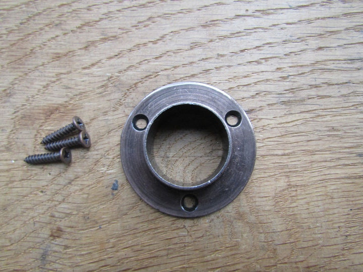 Antique Copper Retro Wardrobe Fittings End Socket 25mm.