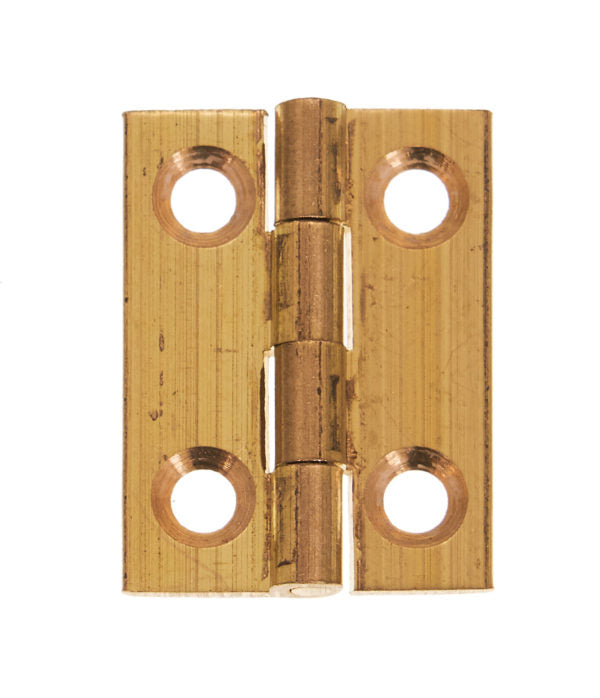 Solid Drawn Brass Plain Butt Hinge Satin Brass Pack of 2