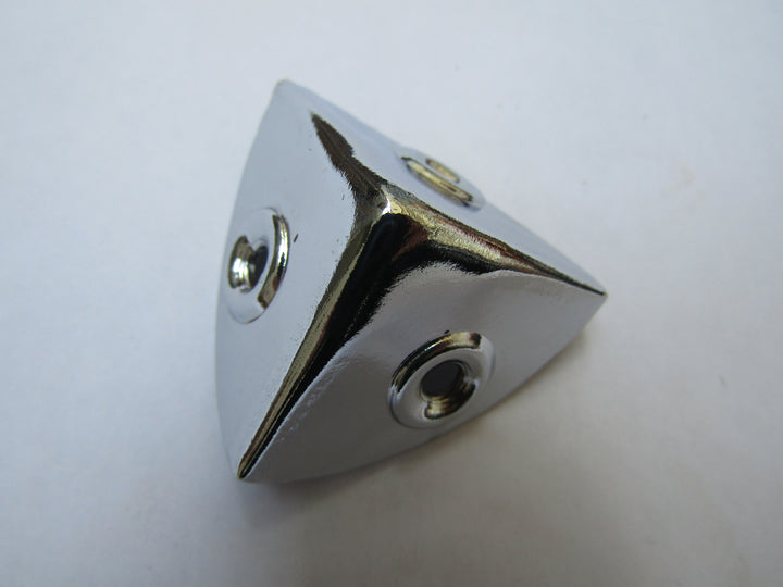 Pack Of 10 Small 28mm Round Chest Corners Polished Chrome.