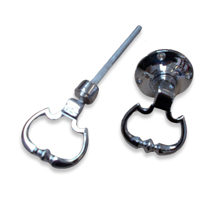 Carriage Rim Knob Set Polished Chrome.