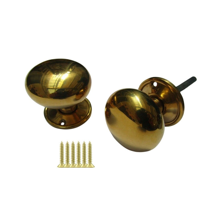 Mortice Door knob Antique Brass Cottage.