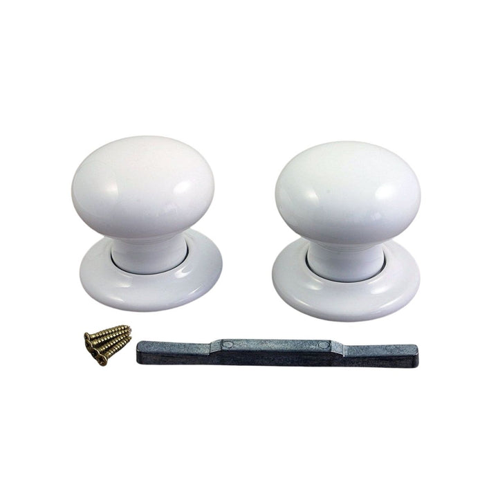 Mortice Door knob White Porcelain.
