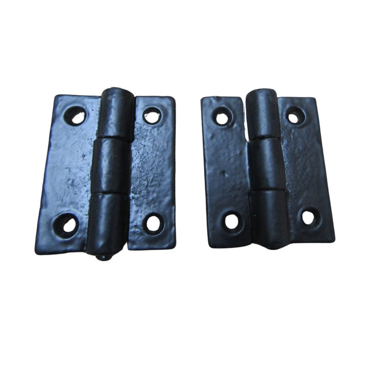 Pair of 2inch Cast Iron Plain Butt Hinge black antique.