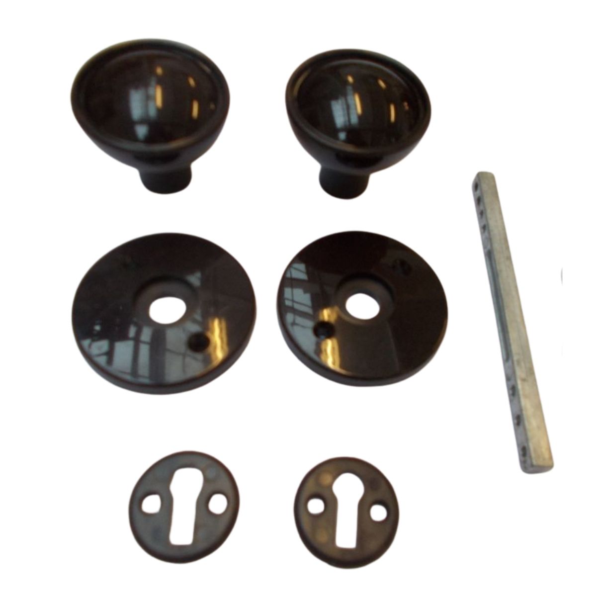 Rim Door knob set Shed rim Brown.
