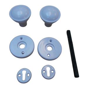 Rim Door knob set Shed rim White.