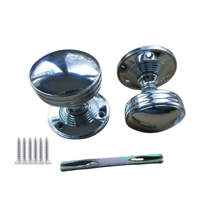 Rimmed Mortise Door Knob Polished Chrome.