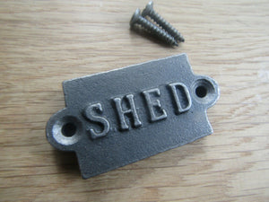 Small Cast Iron 2inch Shed Plaque.