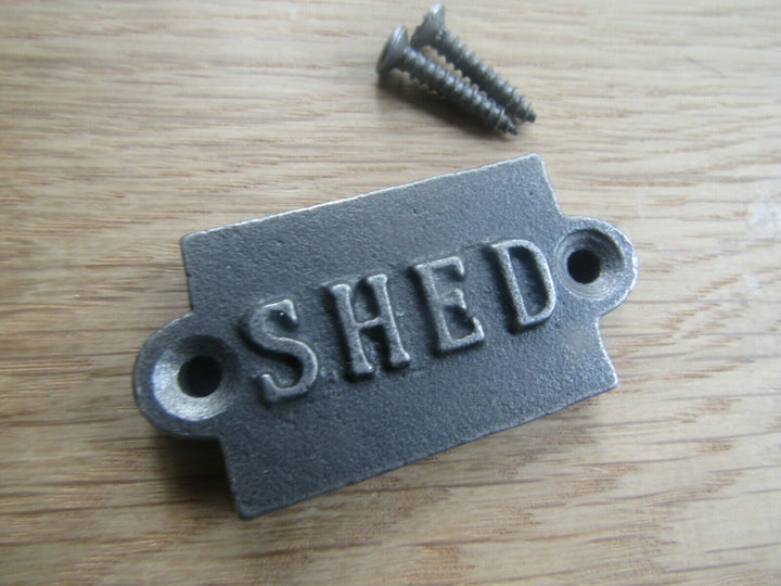 Small Cast Iron 2inch Shed Plaque.