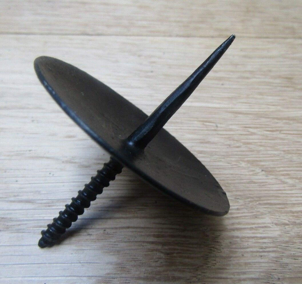 Hand forged Candle Holder Black Wax Screw in Small.