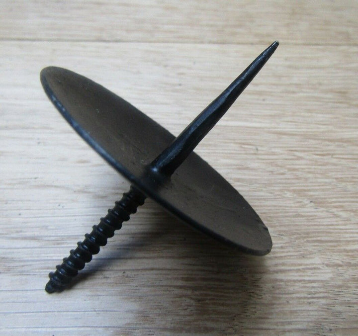 Hand forged Candle Holder Black Wax Screw in Small.