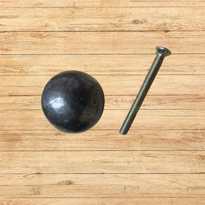 30mm Cannon Ball Cabinet Knob Small - Antique Iron
