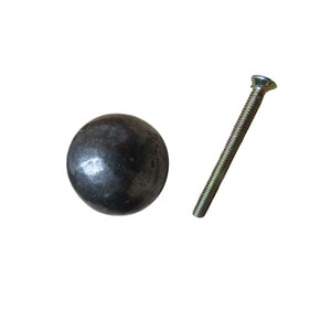 30mm Cannon Ball Cabinet Knob Small - Antique Iron
