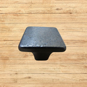 30mm Plain Square Shaker Cupboard Knob Antique Iron
