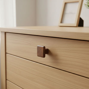 30mm Plain Square Shaker Cupboard Knob Rust

